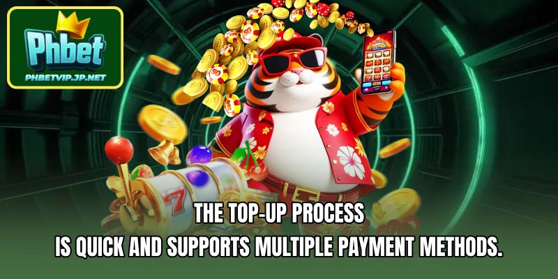 The top-up process is quick and supports multiple payment methods.